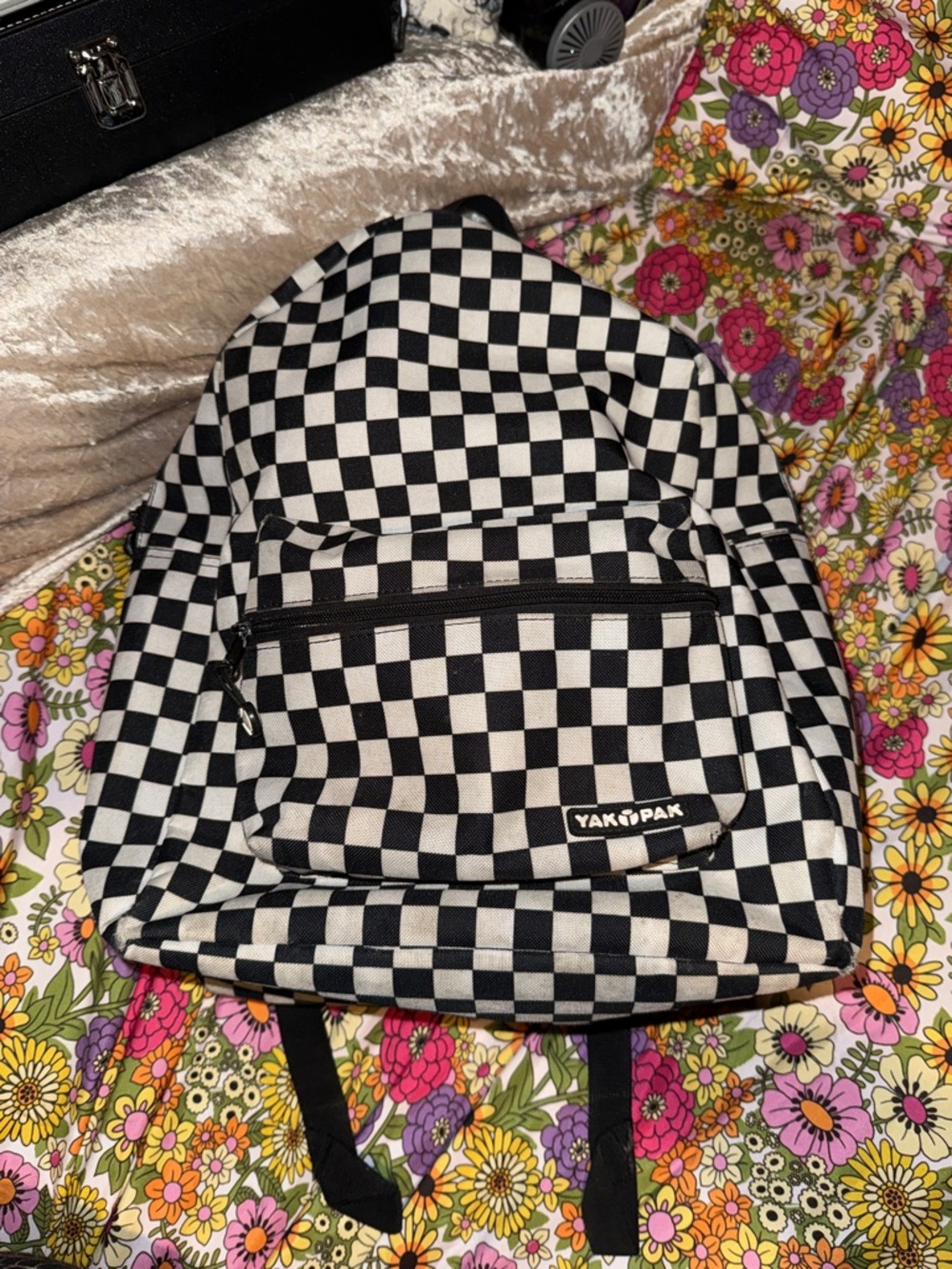 Yak Pak Black & White Checkered Backpack!!